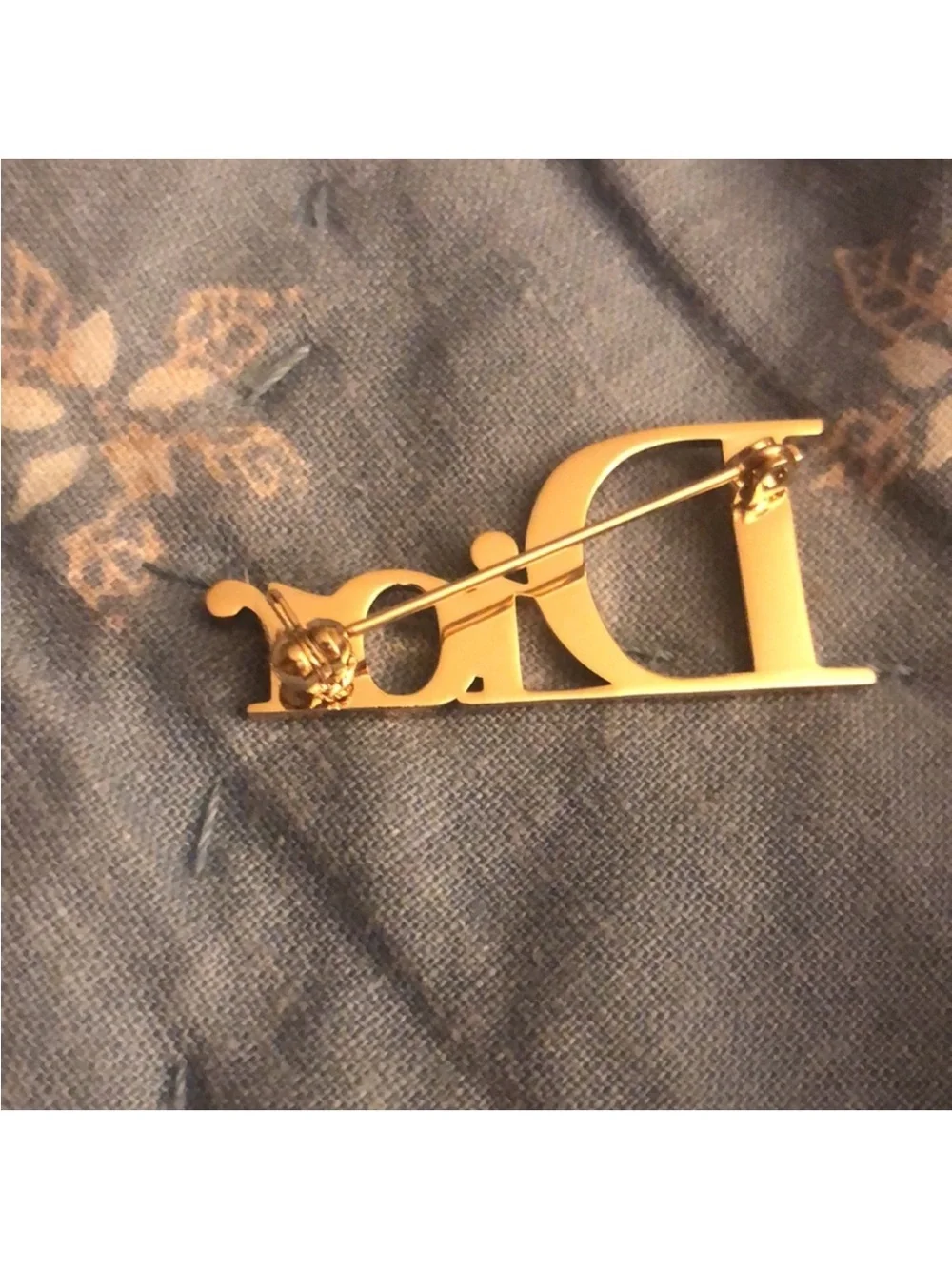 Dior Gold Logo pin